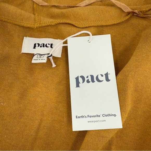 PACT Airplane Cardigan in Chai Heather Organic Cotton Size XS/S - Picture 8 of 13